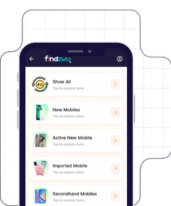 FindZuu Mobile Categories Screenshot